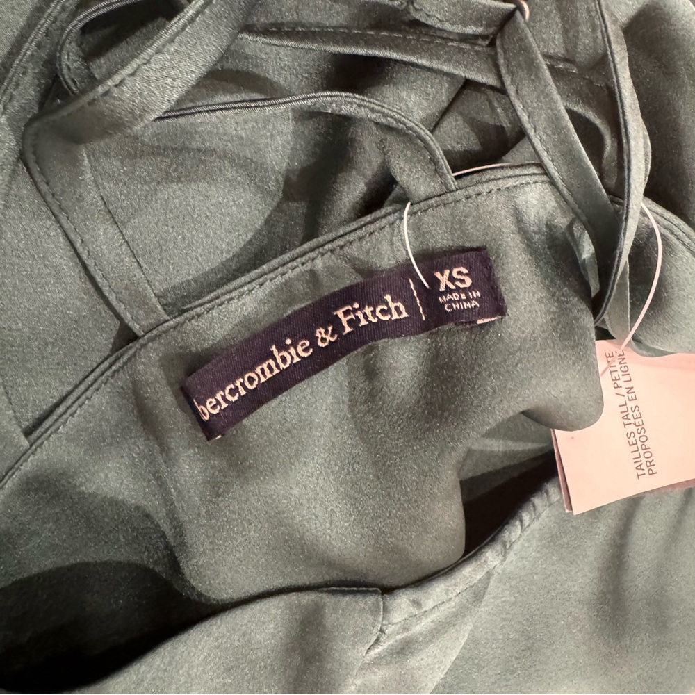 Abercrombie and fitch cowl neck green satin formal dress Size XS NWT - Picture 9 of 9